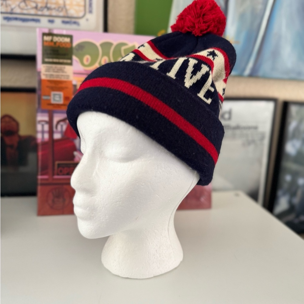Primitive Navy and Red Knit Beanie